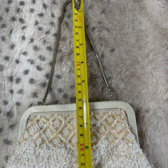 Vintage Lord and Taylor Beaded Sequine Iridescent Purse Wedding Evening - Picture 8 of 10